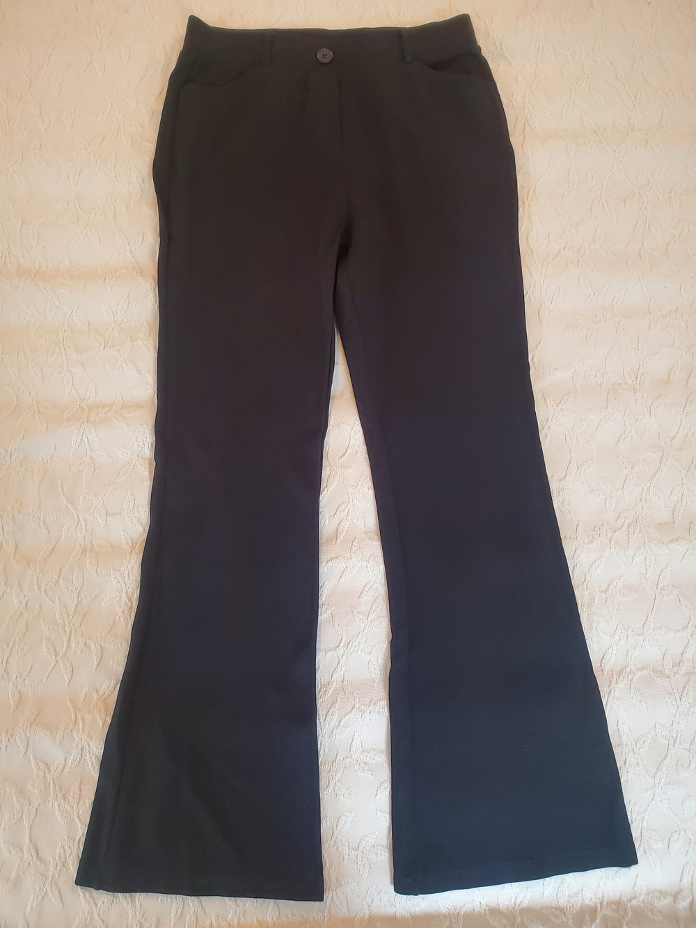 Black Stretchy Boot Cut Pants